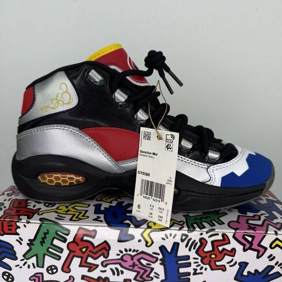 Reebok Question Mid Power Rangers Megazord Iverson Shoes Size 6 GY0588 - Picture 2 of 14